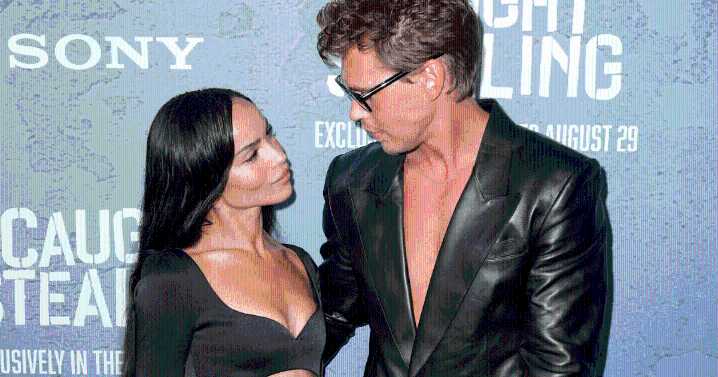 Zoë Kravitz & Austin Butler Wear Matching Black for ‘Caught Stealing’ NYC Premiere: Photos