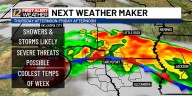 Active weather arrives by tomorrow afternoon!