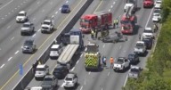 I-24 WB at Bell Rd in Davidson County closed due to overturned vehicle