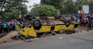 Girl, 10, among 25 passengers killed when bus overturns on way back from funeral