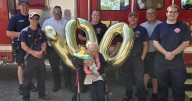 Old Town Fire and Rescue celebrates senior's 100th Birthday