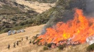 La lucha contra el fuego del operativo aragonés en León: "Nuestro trabajo es intentar que las llamas no entren en los Picos de Europa"
