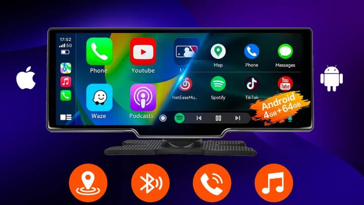 Upgrade your vehicle's tech with a touchscreen wireless car display for $120