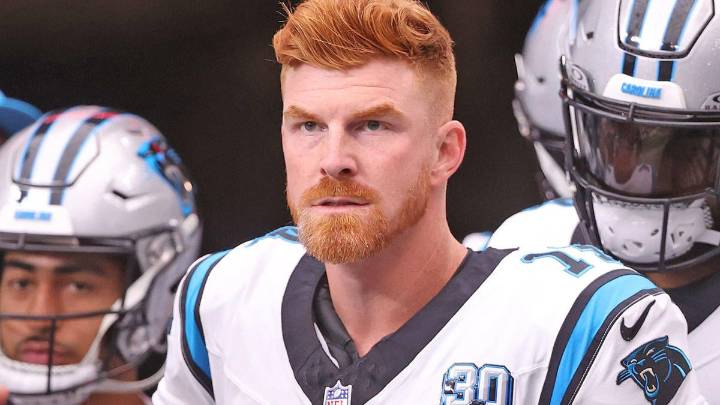 Panthers QB Andy Dalton suffers right elbow injury, will not return in preseason game against Texans