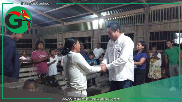 Edwin Miranda recibe respaldo de caseríos en Nueva Requena