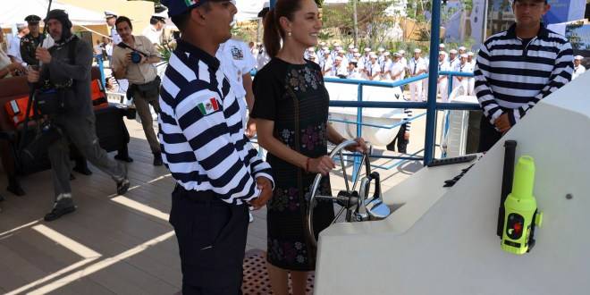 Claudia Sheinbaum pone en marcha el Marinabús en Acapulco para impulsar movilidad y turismo