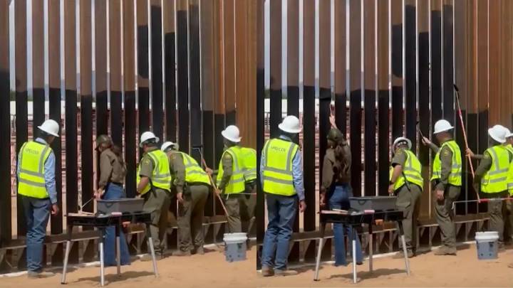 Trump mandó a pintar el muro de la frontera con México de negro: esta sería la razón