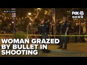 Surveillance camera captures several gunshots in Fells Point, police say one woman injured