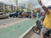 Reportan 11 lesionados en aparatoso accidente de tránsito en la autopista Valle
