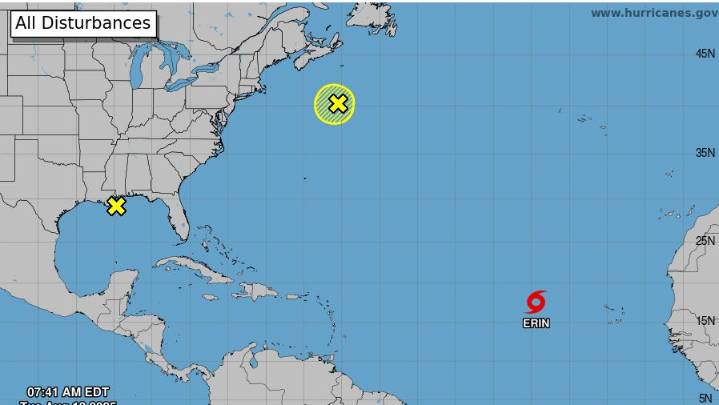 Hurricane Center tracking Tropical Storm Erin, system in Gulf