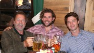 Arnold Schwarzenegger's son Christopher flexes biceps after 30lb weight loss during 'perfect' day with rarely