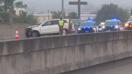 Traffic crash involving patrol vehicle shuts down part of I