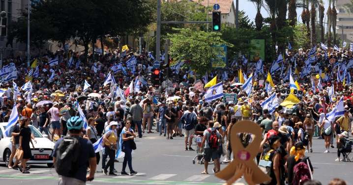 Más de 500.000 israelís protagonizan una enorme manifestación en Tel Aviv en apoyo a los rehenes de Gaza