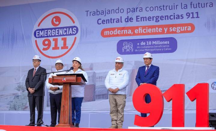 Presidenta Boluarte: “Central 911 será uno de los centros de respuesta de emergencias más avanzados de la región”
