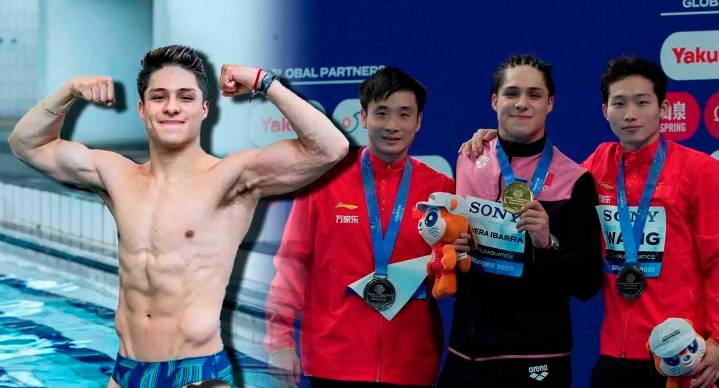 Osmar Olvera rompe hegemonía de China y es campeón mundial en trampolín de Singapur 2025