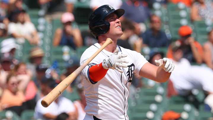 Tigers power past Angels on strength of Carpenter, Greene homers