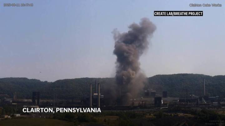 Video shows moment of explosion at U.S. Steel plant in Pennsylvania