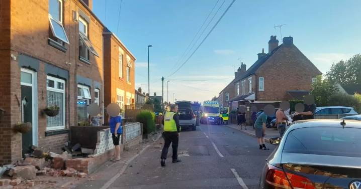 Cars badly damaged and garden wall smashed after crash in Coventry