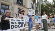 St. Petersburg residents rally against Florida DOGE visits