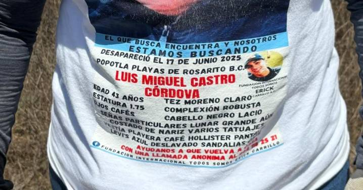 Familiares mantienen búsqueda de desaparecido en Rosarito