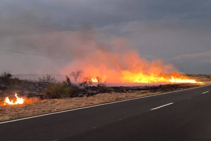 Un incendio afectó campos a la vera de la ruta 10, en cercanías del río Salado