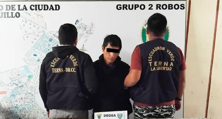 Trujillo: Detienen a presunto vendedor de droga con 500 ketes de PBC