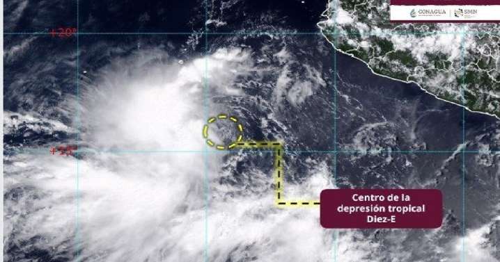 Depresión tropical Diez-E: Trayectoria en vivo y posibles efectos en México