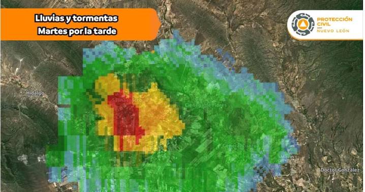 Tendrá Nuevo León semana de lluvias, de moderadas a intensas