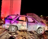 Vehicle crashes into big rig truck and fence in Modesto, driver impaled