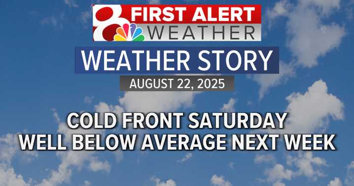 Forecast: Seasonal Saturday with a big cooldown next week