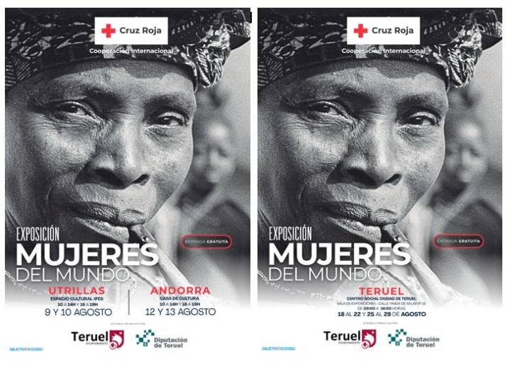 Cruz Roja Teruel, lleva la exposición “MUJERES DEL MUNDO” por la capital y la provincia