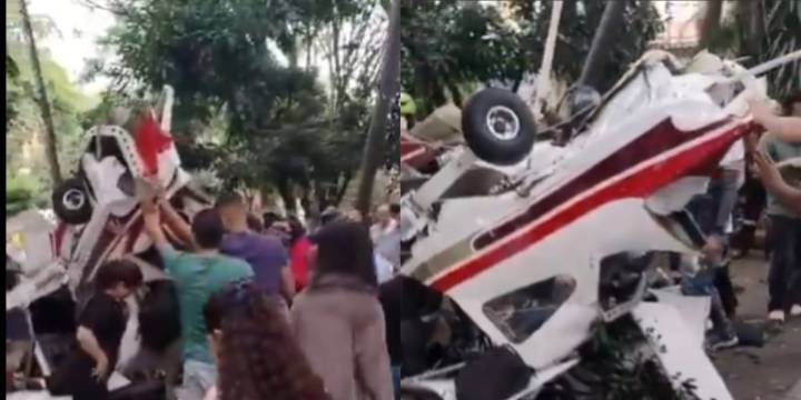 Pánico en Medellín: avioneta cayó cerca de la estación Estadio en la capital de Antioquia