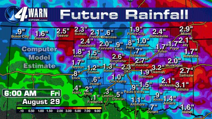 Historic August Oklahoma Weather! Flood Watch.