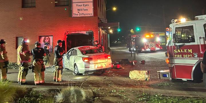 Driver causes $20K in damage after crashing into Salem building