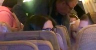 Moment 'unruly' passenger restrained during an Emirates flight from Newcastle to Dubai