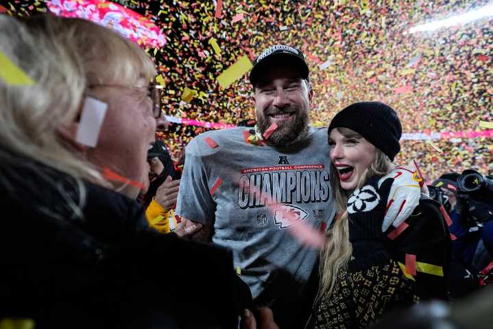 Taylor Swift’s chat with Kelces on ‘New Heights’ marks a milestone moment for podcasts