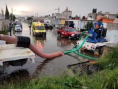 Lluvias movilizan a bomberos y policías en la zona metropolitana de Pachuca