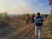 Dos focos de incendio generaron una densa nube de humo que afectó la circulación en Alderetes
