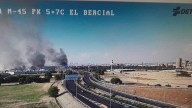 Alerta por un incendio de vegetación en la M-45, a la altura del kilómetro cinco