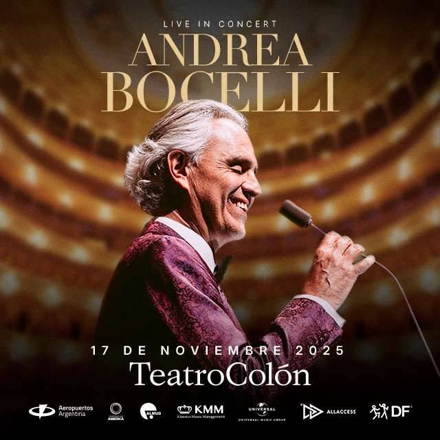 Andrea Bocelli se presentará en el Colón y el precio de las entradas asombró a los fanáticos