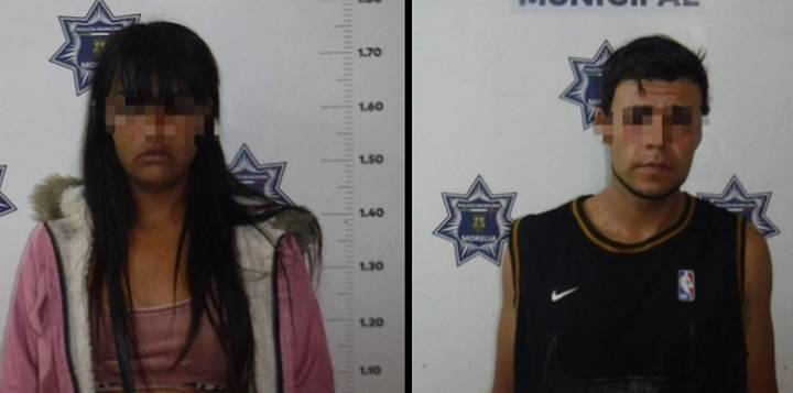 Pareja es detenida en Morelia, presuntamente intentaban abrir un vehículo