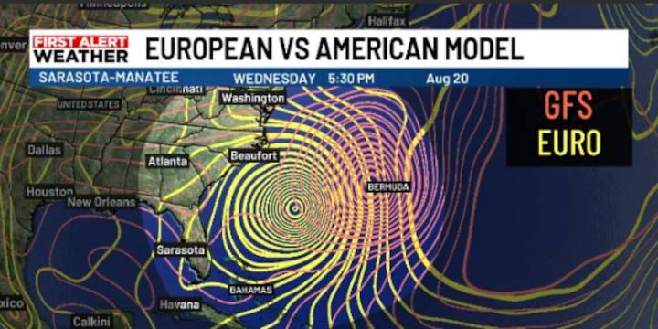 Stormy and hot afternoons for the Suncoast while Tropical Storm Erin forecast to gain strength in the Atlantic