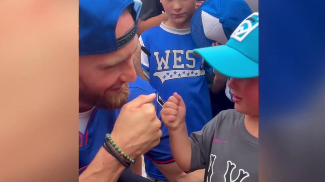 Luzerne County three-year old goes viral sliding with the New York Mets