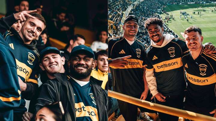 Los All Blacks fueron a La Bombonera a ver el clásico entre Boca y Racing