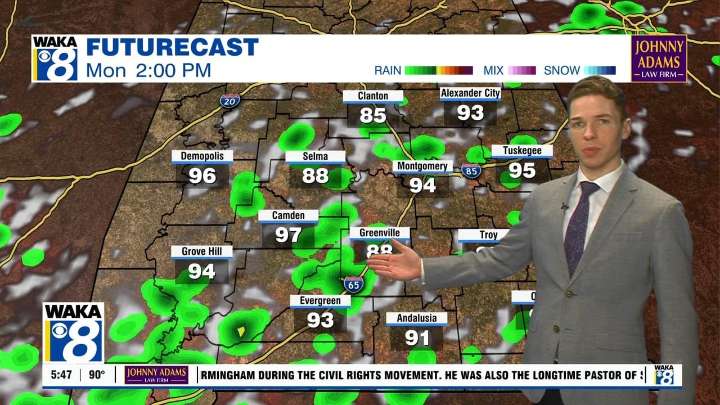 The heat a little more intense early this week with low rain chances