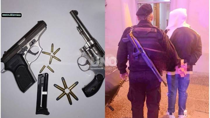 Una persecución terminó con una pareja detenida, dos armas de fuego y un auto secuestrado