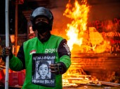 Why are antigovernment protests taking place in Indonesia?
