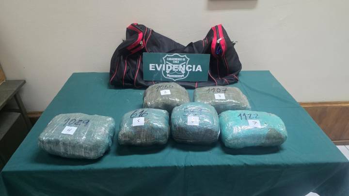 Detienen a joven con casi 7 kilos de marihuana en un bus interurbano en Chañaral