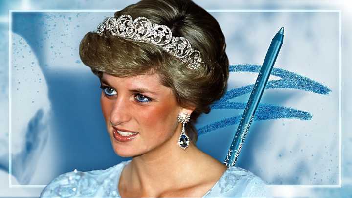 We Recreated Princess Diana's Blue Eyeliner Look With A Budget Find & Turned Into An '80s It