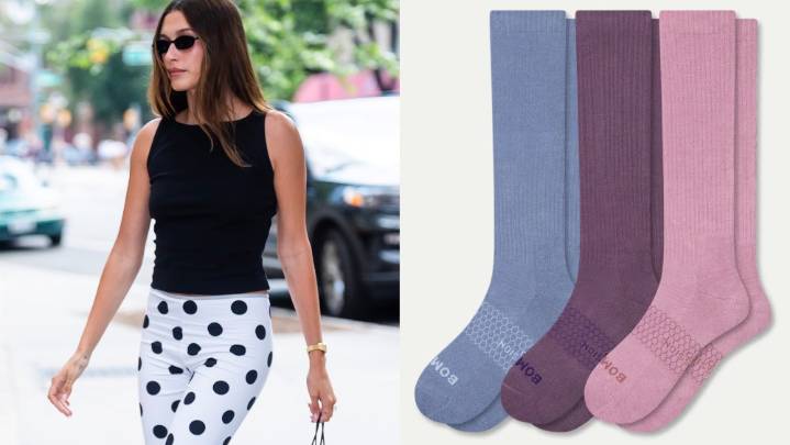 Shop Hailey Bieber's Bombas Compression Socks for Pregnancy and Travel